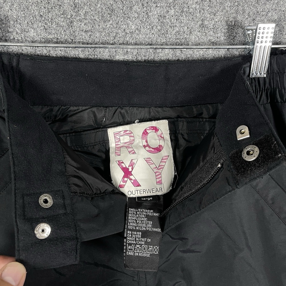 Roxy Snow Ski Snowboard Pants Black Youth Girls Size Large #1975 - Picture 3 of 10